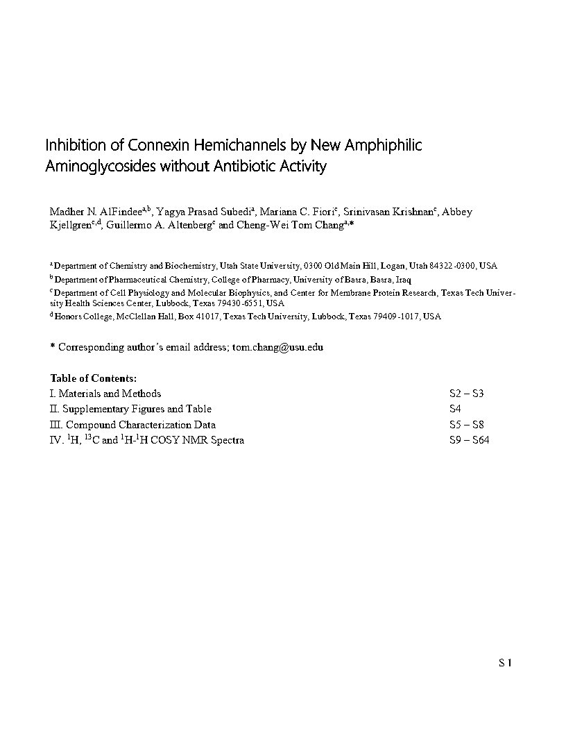 Inhibition of Connexin Hemichannels by New Amphiphilic Aminoglycosides without Antibiotic Activity